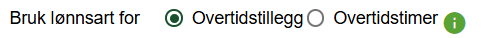 innstilling for overtid tillegg vs timer