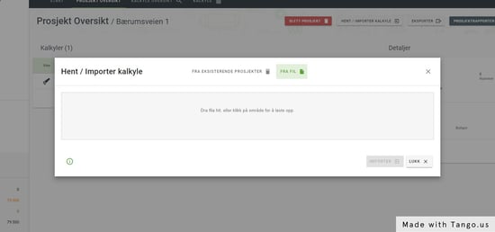 Her kan du dra filer inn i boksen eller trykke for å laste opp fra en mappe
