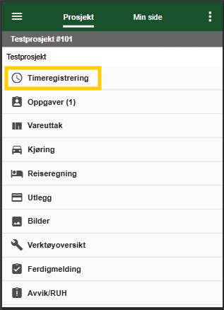Timeregistrering